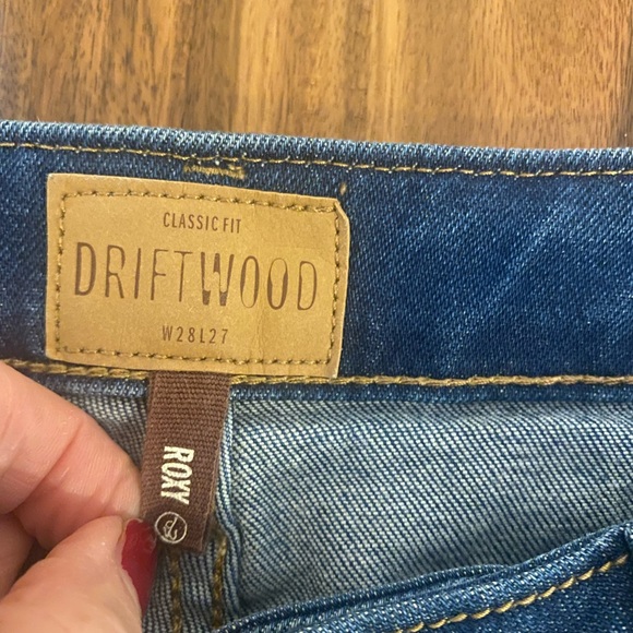 DRIFTWOOD Roxy Wide Leg Boot Cut Jeans l Size 28 Raw Hem - Picture 3 of 5